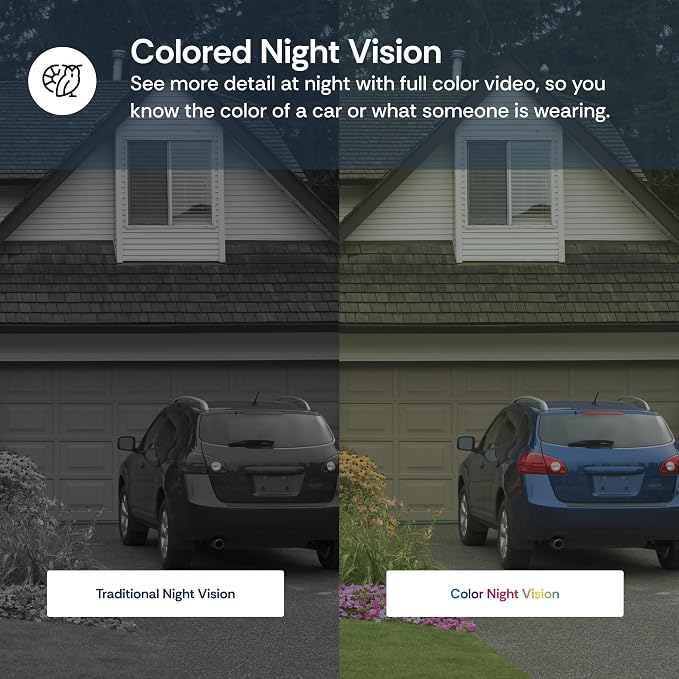 Luna 2K AI Wired Cameras for Home Security, Outdoor/Indoor, 2.4GHZ Wi-Fi, Smart Alerts, Color Night Vision, Spotlight/Siren, Magnetic Mount, Cloud & CVR Storage, 2-Way Audio (2-Pack, White) - Image 7