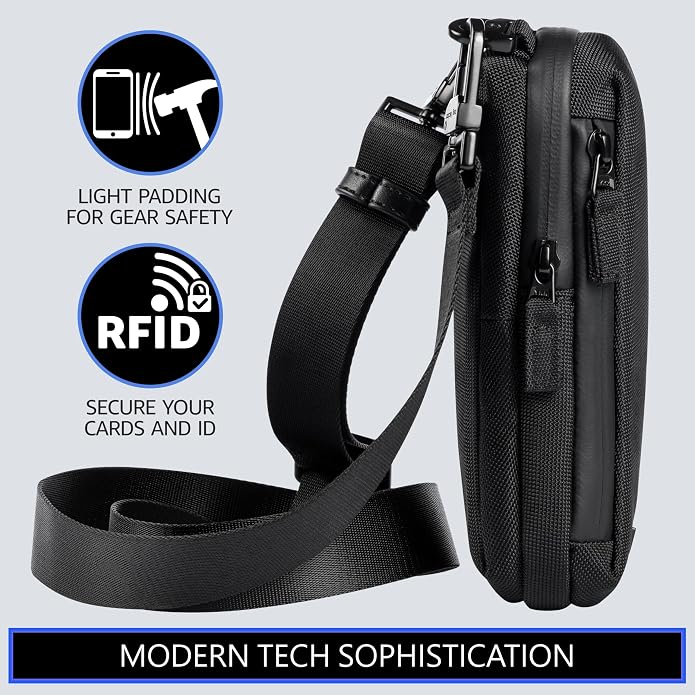 Cell Phone Crossbody Sling Bag EDC – RFID Small Shoulder Bag with Urban Tech Aesthetic - Image 5