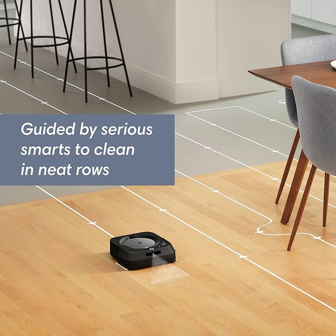 iRobot Braava Jet m6 6113 Ultimate Robot Mop - Wi-Fi Connected, Precision Jet Spray, Smart Mapping, Compatible with Alexa, Ideal for Multiple Rooms, Recharges and Resumes, Graphite - Image 5