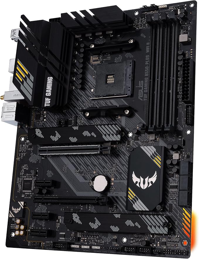 ASUS TUF Gaming B550-PLUS WiFi II AMD AM4 (3rd Gen Ryzen™) ATX Gaming Motherboard (PCIe 4.0, WiFi 6, 2.5Gb LAN, BIOS Flashback, USB 3.2 Gen 2, Addressable Gen 2 RGB Header and Aura Sync) - Image 3