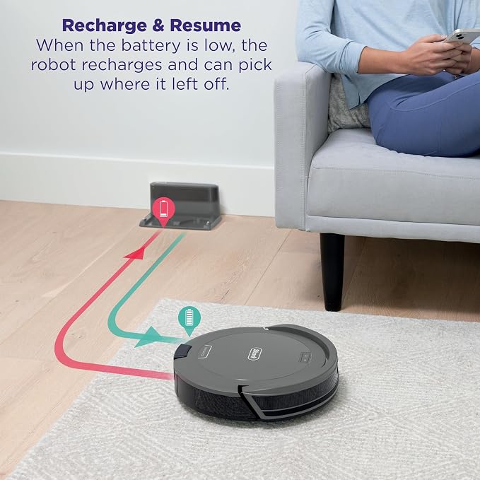 Shark Navigator Robot Vacuum, SmartPath Navigation, Steel Grey, RV2110 | SmartPath Navigation, up to 50% More Suction, Detects & Avoids Objects, Anti-Hair Wrap, Wi-Fi, Carpets & Hard Floors - Image 7