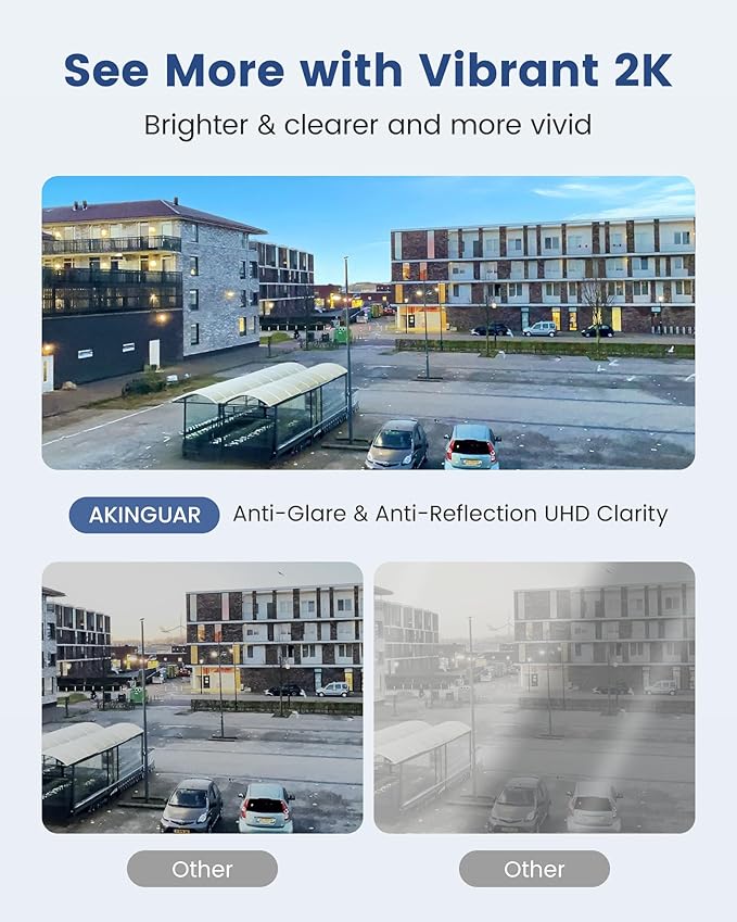 3MP 2K Window Camera, 2.4GHz WiFi 6 Window Security Camera, Blacklight Full-Color Night Vision, Smart AI Detection & Descriptive Alert, 24/7 Recording, No-Drill Magnetic Mount, 2 Packs - Image 5