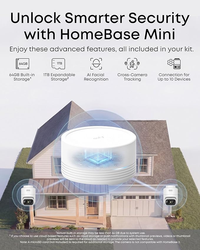eufy Security eufyCam C37 2-Cam Kit, 360° Pan&Tilt Auto tracking, Security Cameras Wireless Outdoor, 2K Solar Powered, Human/Vehicle/Pet/Face AI Detection, No Subscription, Built-in 64GB Local Storage - Image 4