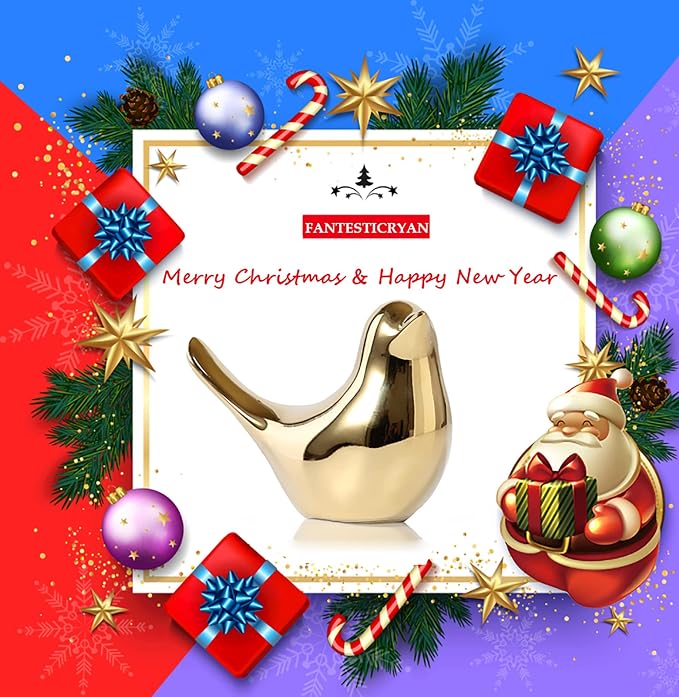 FANTESTICRYAN Small Birds Statues Gold Home Decor Modern Style Figurine Decorative Ornaments for Living Room, Bedroom, Office Desktop, Cabinets - Image 8