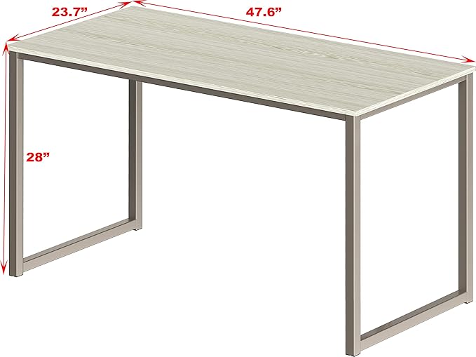 SHW Mission 48-Inch Home Office Computer Desk, Maple - Image 3