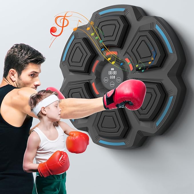 OurStarry Smart Music Boxing Machine for Adults and Kids, Wall Mounted Punching Trainer with Boxing Gloves, LED Electronic Target, 9 Modes and 9 Speeds, Home Gym Workout Equipment - Image 2