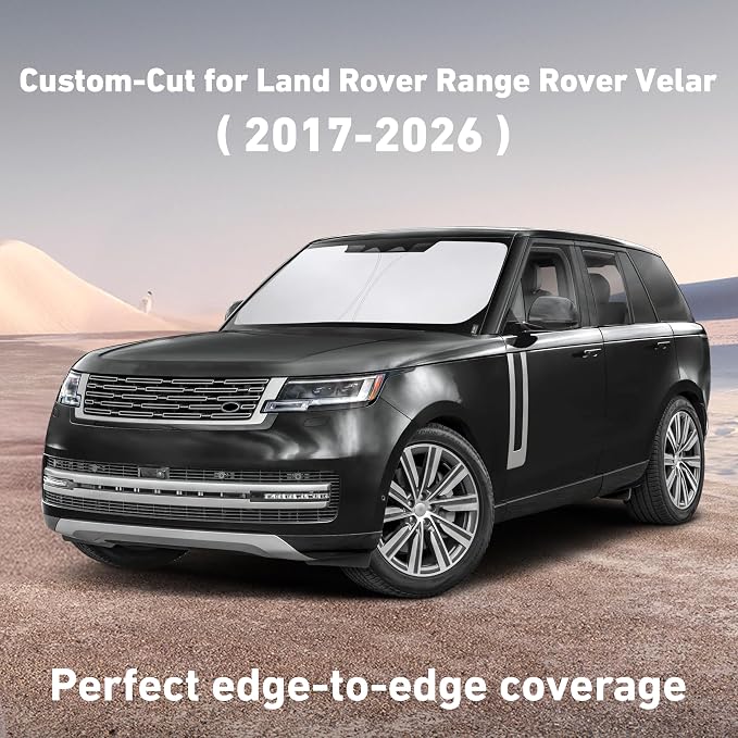 EcoNour Windshield Sunshade Compatible for Land Rover Range Rover Velar 2017-2024 2025 2026, Sun Visor for Front Windshield & Window Sun Shade Cover, UV Heat Blocker & Protector, Car Accessories - Image 2