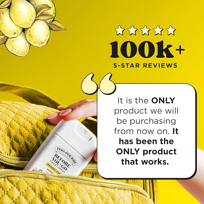 Poo-Pourri Before-You-Go Pocket Toilet Spray, Travel Essentials, Original Citrus, 1 Fl Oz, Up to 50 Uses, On-The-Go Bathroom Odor Deodorizer with Essential Oils, TSA Approved Size, Lemon Bergamot - Image 3