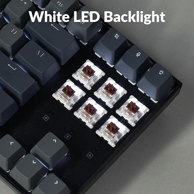 Keychron K8 Tenkeyless Wireless Mechanical Keyboard for Mac, White Backlight, Bluetooth, Multitasking, Type-C Wired Gaming Keyboard for Windows with Brown Switch - Image 6