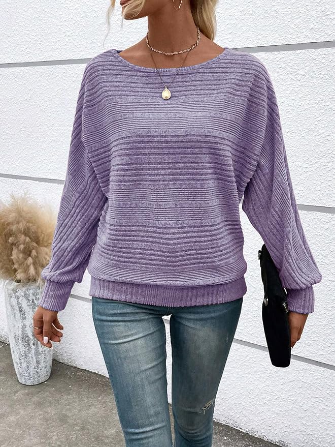 Womens Long Sleeve Shirts Crewneck Tunic Tops Pullover Sweaters Business Casual Blouses Fall Fashion 2026 - Image 3