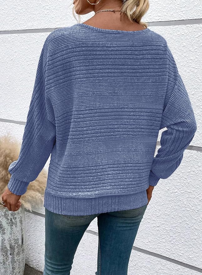 Womens Long Sleeve Shirts Crewneck Tunic Tops Pullover Sweaters Business Casual Blouses Fall Fashion 2026 - Image 6