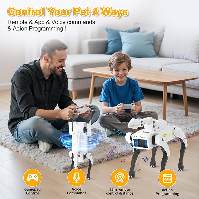 Robot Dog with Claw - Interactive STEM Pet with Voice Control, 30+ Actions & Remot contol, Durable Design for Kids Age 6+ - Image 2