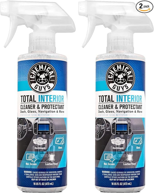 Chemical Guys SPI22016 Total Interior Cleaner and Protectant, Safe for Cars, Trucks, SUVs, Jeeps, Motorcycles, RVs & More, 16 fl oz (Pack of 2) by ChemicalGuys
