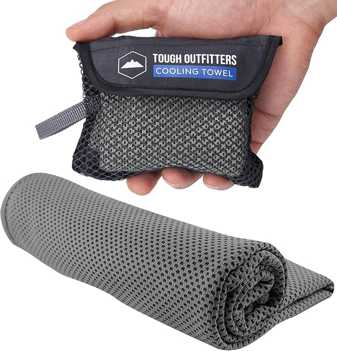 Tough Outdoors Cooling Towels for Neck Face - Neck Cooling Towel for Hot Weather Yoga Sports Golf Sweat - Instant Cold Towel by ToughOutdoors