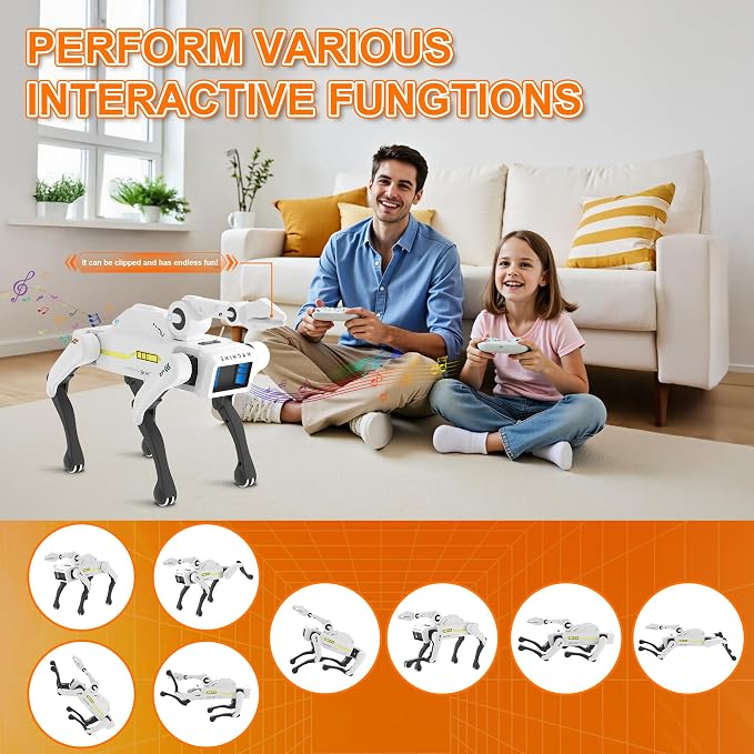 Robot Dog with Claw - Interactive STEM Pet with Voice Control, 30+ Actions & Remot contol, Durable Design for Kids Age 6+ - Image 3