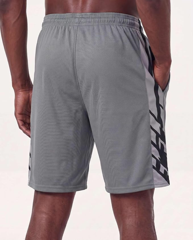 5 Pack Men's Mesh Shorts Athletic Basketball Sports Gym Workout Pockets | Cooling Moisture-Wicking, 9", Long, Quick-Dry, Breathable, Elastic Drawstring Waistband. Running, Exercise, Soccer, Training. - Image 6