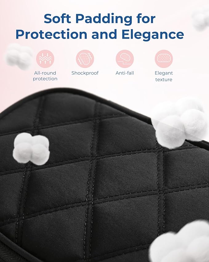 BAGSMART Travel Cord Organizer Electronics Case, Puffer Cable Organizer Bag Travel Essentials for Women, Small Tech Organizer Travel Case for Charger, Cable, Phone, Flash Drive Black - Image 5