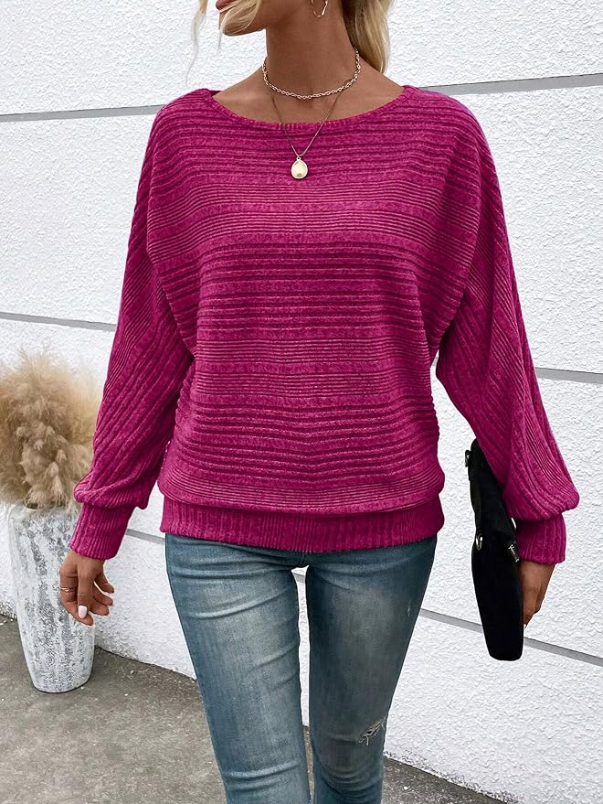 Womens Long Sleeve Shirts Crewneck Tunic Tops Pullover Sweaters Business Casual Blouses Fall Fashion 2026 - Image 3