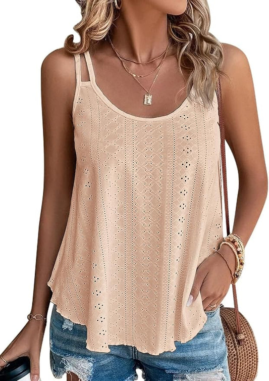 ATHMILE Women's Tank Tops Sleeveless Summer Top Spaghetti Strap Spring Shirt Loose Fit Beach Vacation 2026 Casual by ATHMILE