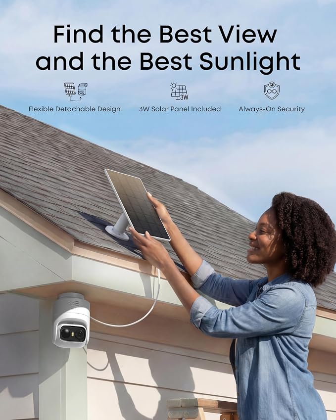 eufy Security eufyCam C37 2-Cam Kit, 360° Pan&Tilt Auto tracking, Security Cameras Wireless Outdoor, 2K Solar Powered, Human/Vehicle/Pet/Face AI Detection, No Subscription, Built-in 64GB Local Storage - Image 7