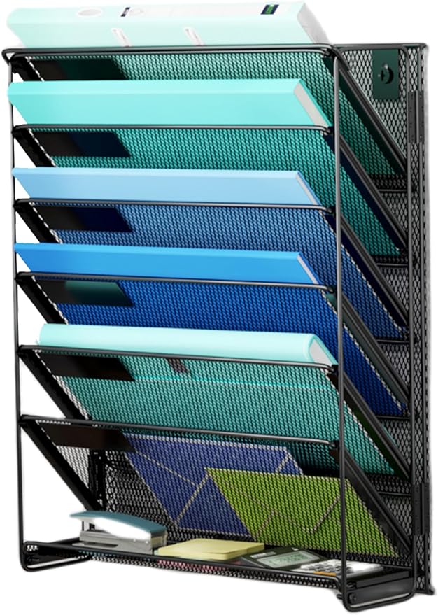 Kuntine.B Wall File Organizer Office Hanging Magazine Holder Wall File Organizer for Office Home by KuntineB