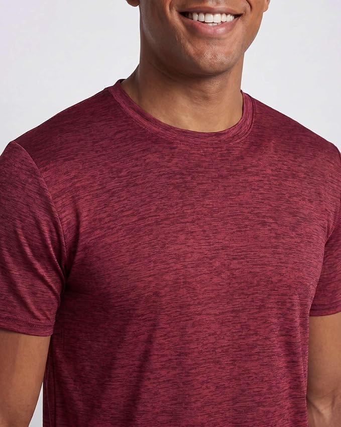 5 Pack Men's Dry Fit Short Sleeve T-Shirt Gym Workout Athletic Running Tee | Cooling, Moisture-Wicking, Crew Neck, Quick-Dry, Breathable, Active, Exercise, Fitness, Basketball, Cycling, Hiking, Tennis - Image 3
