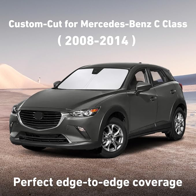 EcoNour Windshield Sunshade Compatible for Mazda CX-3 2016-2019 2020 2021, Sun Visor for Front Windshield & Window Sun Shade Cover, UV Heat Blocker & Protector, Car Accessories - Image 2