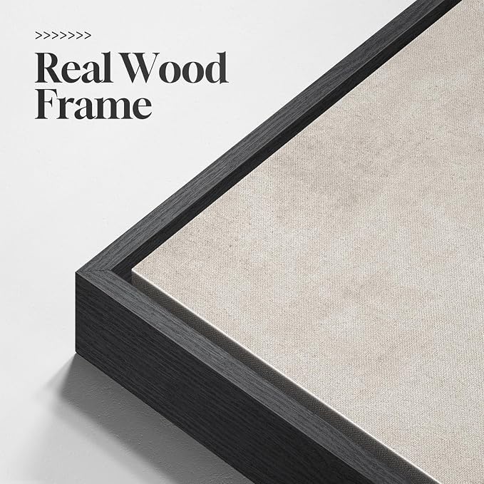Framed Neutral Abstract Wall Art Set of 2, Black Beige Modern Canvas Prints Paintings Artwork for Walls, Minimalist Block Lines Pictures for Living Room, Dining Room, Bedroom Wall Decor 16x24 In - Image 5