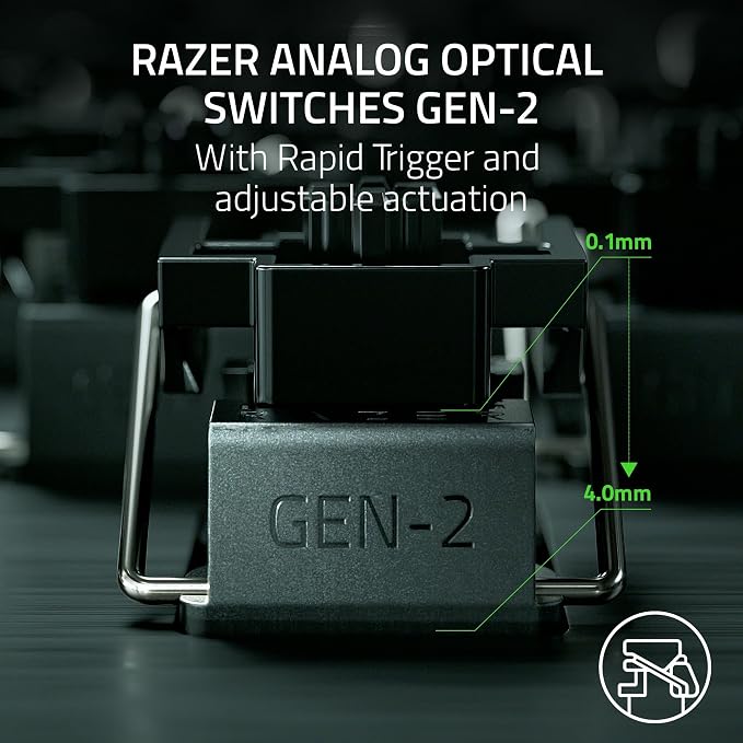 Razer Huntsman V3 Pro Esports Gaming Keyboard, Black | Analog Optical Switches, Snap Tap, Rapid Trigger, Adjustable Actuation, Media Keys & Dial, Doubleshot PBT Keycaps, Wrist Rest - Image 3