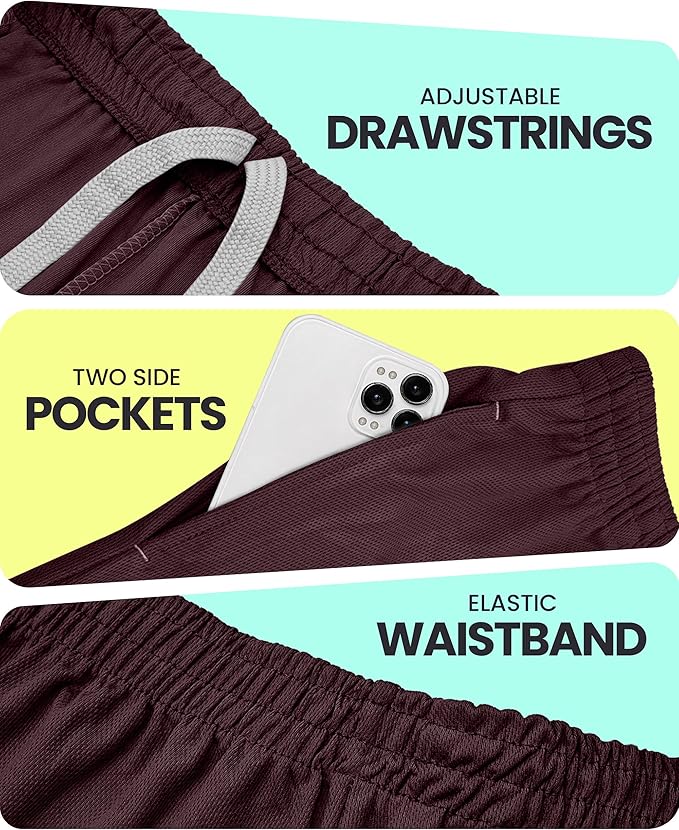 Quick Dry Knit Men's Athletic Shorts Loose-Fit Running Workout Gym Shorts - Image 4