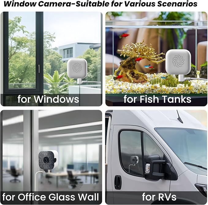 2K Window Camera with 32GB Memory Card, 5GHz & 2.4GHz WiFi Indoor Cameras for Home Security with AI Starlight Color Night Vision, AI Person & Motion Detection, Easy & Quick Install, 24/7 Recording - Image 6