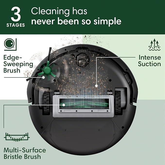 iRobot Roomba 105 Vac Robot Vacuum with AutoEmpty Dock - Self-Empties for 75 Days, Easy to use, Intense Power-Lifting Suction, LiDAR Navigation, Multi-Surface Cleaning, Cleans in Neat Rows | Autoempty Dock Up to 75 Days, Clearview Lidar Mapping, WI-FI ... - Image 4