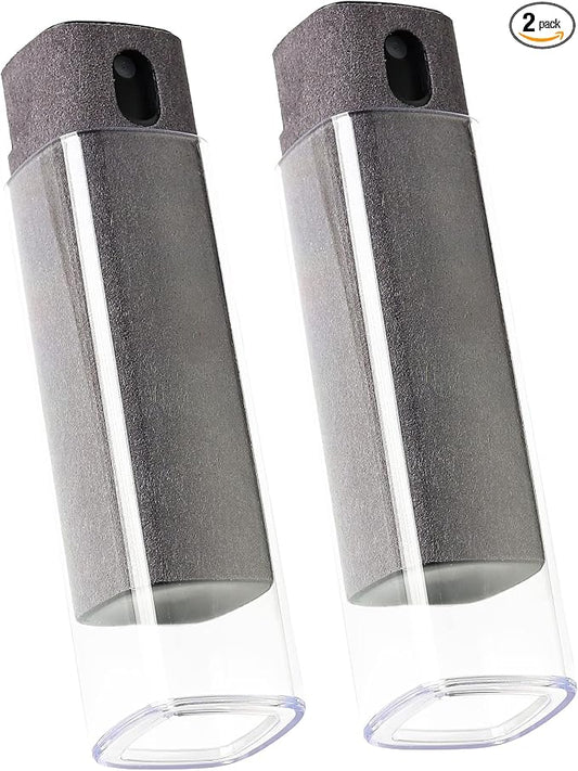 CUIUD Touchscreen Screen Cleaner Kit 2 Pcs, Phone, Tablet and Car Screen Cleaner, Two in One Spray and Microfiber Cloth(2 Pack Grey) by Unknown