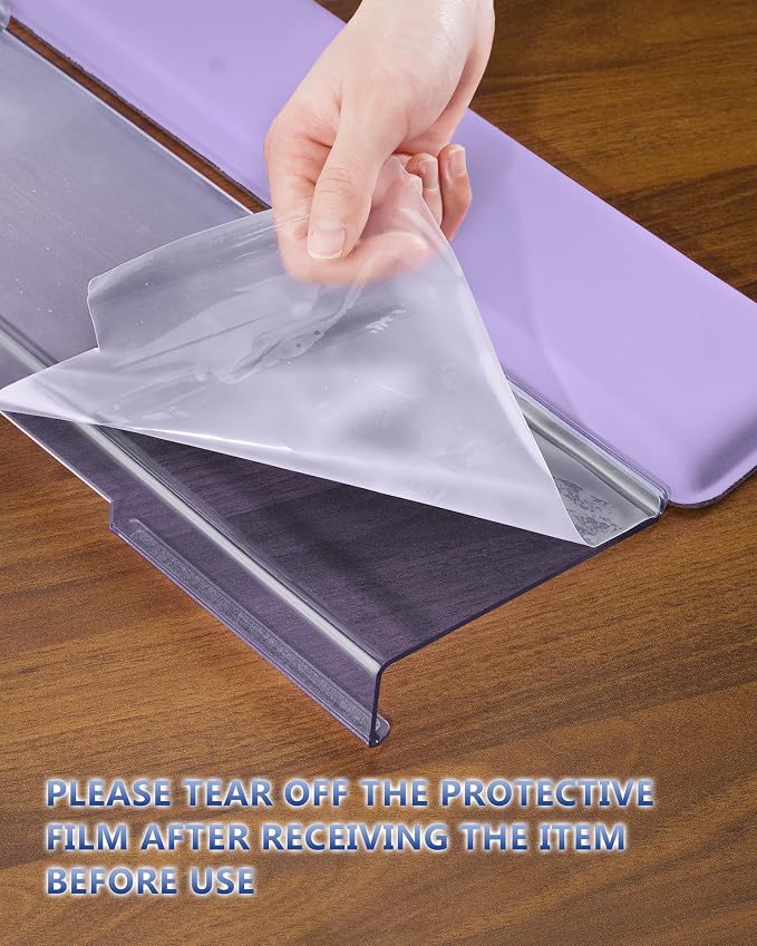 Laborio Computer Keyboard Wrist Rest, Keyboard Riser Stand for Desktop | Purple, Ergonomic Acrylic Keyboard Holder, Non-slip Wrist Pad, Pain Relief for Typing, Multiple Colors - Image 2