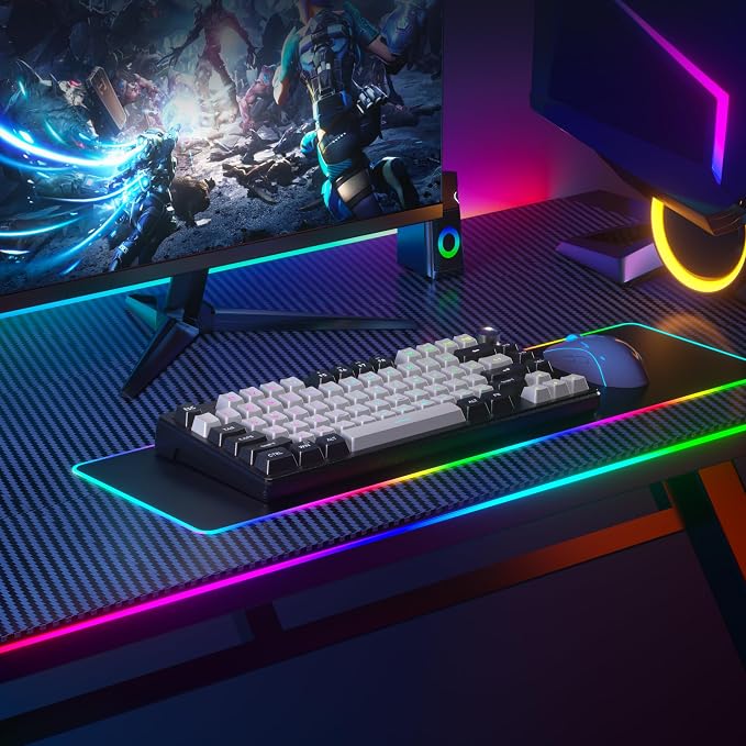 MageGee Mini 60% Gaming Keyboard, RGB Backlit 75 Key Ultra-Compact Keyboard, TS75 Ergonomic Waterproof Mechanical Feeling Office Computer Keyboards for PC, MAC, PS4, Xbox ONE Gamer - Image 6