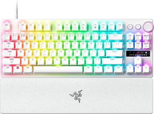 Razer Huntsman V3 Pro TKL 8KHz Esports Gaming Keyboard, White | Analog Optical Switches Gen 2, 8000 Hz Polling, Razer Snap Tap, Rapid Trigger, Adjustable Actuation, Media Controls by Unknown