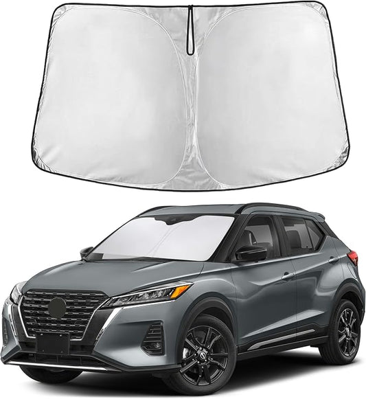 EcoNour Windshield Sunshade Compatible for Nissan Kicks 2018-2022 2023 2024, Sun Visor for Front Windshield & Window Sun Shade Cover, UV Heat Blocker & Protector, Car Accessories by EcoNour