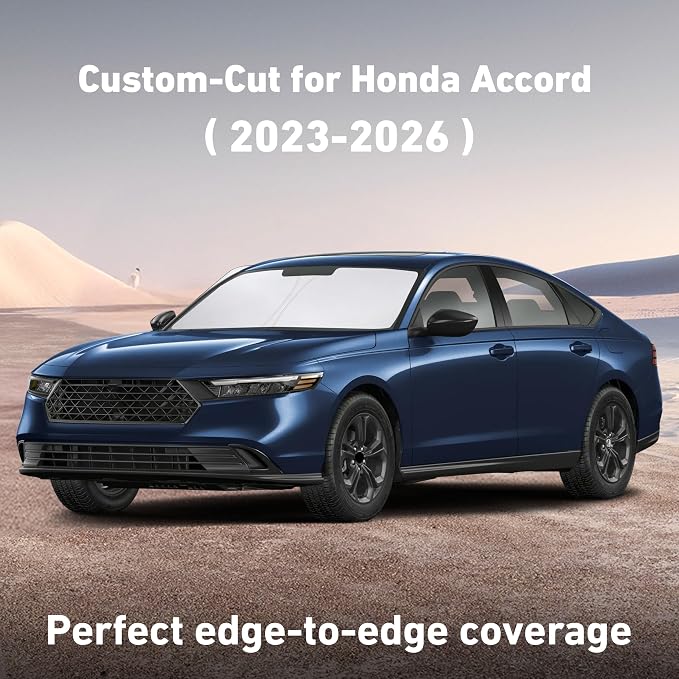 EcoNour Windshield Sunshade Compatible for Honda Accord 2023-2024 2025 2026, Sun Visor for Front Windshield & Window Sun Shade Cover, UV Heat Blocker & Protector, Car Accessories - Image 2