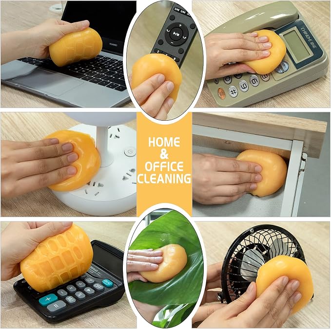 TICARVE Car Cleaning Gel Car Detailing Putty Car Cleaning Putty Gel Auto Detailing Tools Car Interior Cleaner Car Cleaning Kits Cleaning Slime Keyboard Cleaner Yellow - Image 7