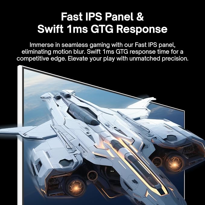 Pixio PX248 Wave White 24 inch 200Hz Refresh Rate FHD 1080p Resolution Fast IPS Panel 1ms GTG Response Time Built-in Speakers Gaming Monitor with Adaptive Sync - Image 4