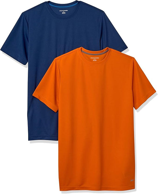 Amazon Essentials Men's Moisture Wicking Breathable Active Performance Tech Gym T-Shirts, Pack of 2 by AmazonEssentials
