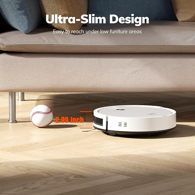 ILIFE V2 Robot Vacuum Cleaner, Tangle-Free Suction | 120 Mins Runtime, Slim, Self-Charging Robotic Vacuum Cleaner, Ideal for Pet Hair and Hard Floors - Image 6