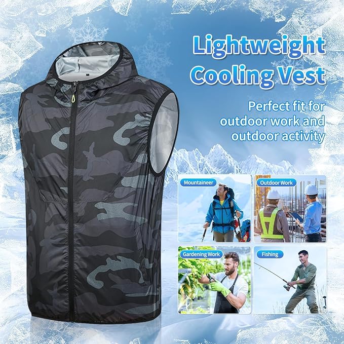 Cooling Vest with 30,000mAh Battery Pack,2 High-Speed Cooling Fans Jacket Air Conditioned Workwear for Summer - Image 6