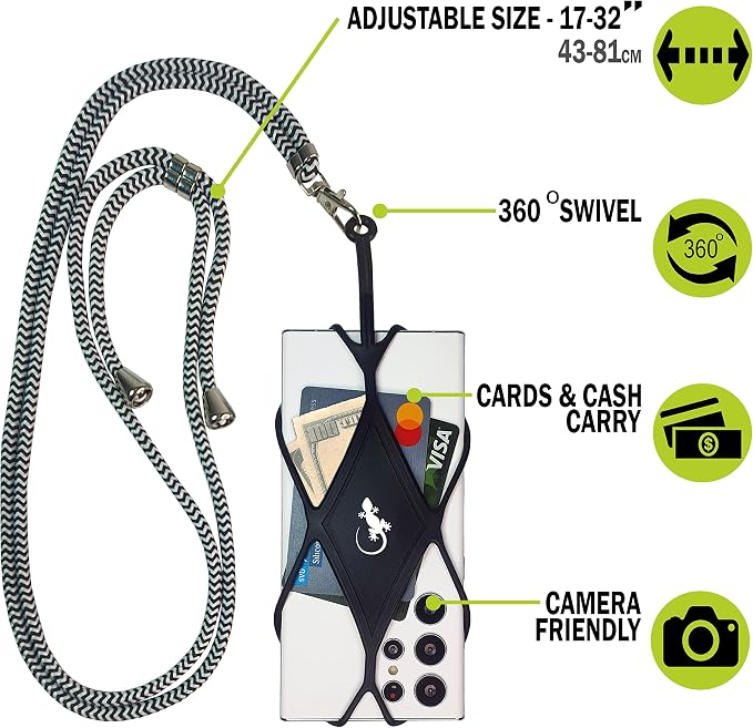 Gecko Travel Tech Cell Phone Lanyard Phone lanyards for Around The Neck Neck Lanyard Phone Crossbody - Image 3