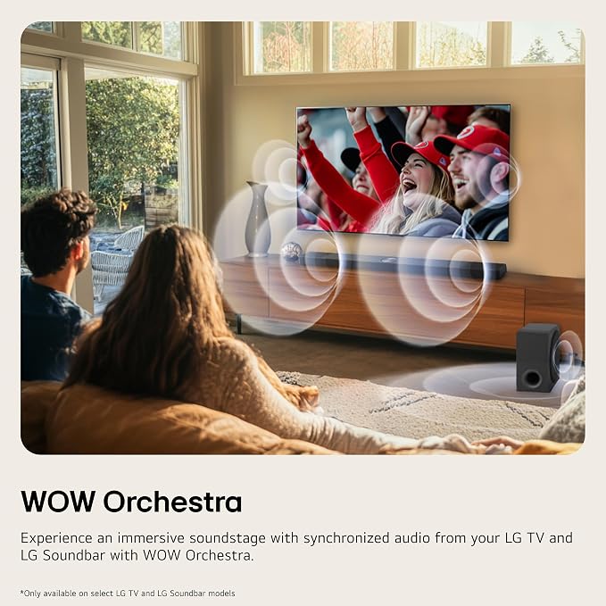 LG S60T 3.1 ch. Soundbar with Wireless Subwoofer, Dolby Audio, TV Synergy, Wow Interface, AI Sound Pro - Image 4