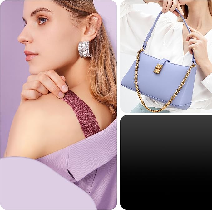for Airpods Pro 2nd/1st Generation Case Cover, Compatible with Airpods Pro Case 2nd Gen USB C Charging Port, Clear Soft Transparent Military Grade Shockproof Case, Clear Purple - Image 3