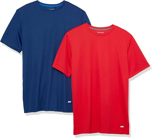 Amazon Essentials Men's Moisture Wicking Breathable Active Performance Tech Gym T-Shirts, Pack of 2 by AmazonEssentials