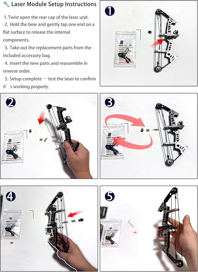 Archery Bow Set Left and Right Hand Compound Bow Hunting Bow Metal Material Catapult RH/LH for Practice Archery - Image 5