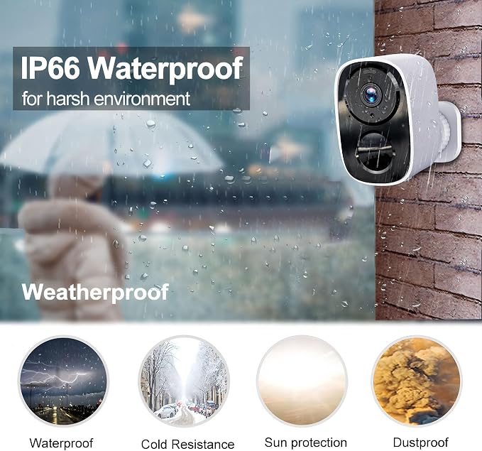 2026 Upgraded 2K Security Cameras Wireless Outdoor (2 Pack), Free Cloud Storage, Long Battery Life, AI Motion Detection, Spotlight & Siren, Waterproof, WiFi Surveillance Outdoor Camera with 2-Way Talk - Image 7