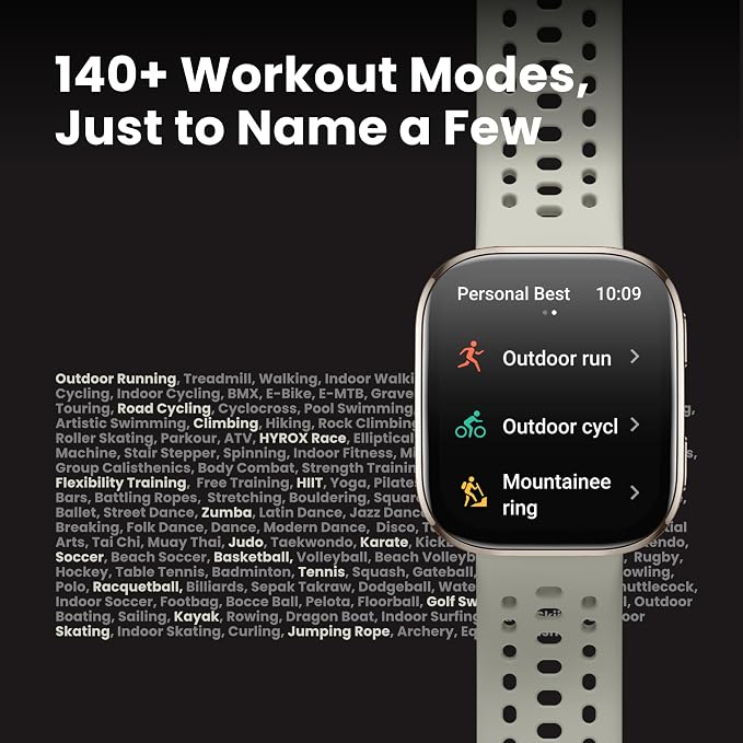 Amazfit Bip 6 Smart Watch 46mm, 14 Day Battery, 1.97" AMOLED Display, GPS & Free Maps, AI, Bluetooth Call & Text, Health, Fitness & Sleep Tracker, 140+ Workout Modes, 5 ATM Water-Resistance, Black - Image 7